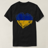 Oekraïne - Heart Shape Flag Stylish De T-shirt (Design voorkant)