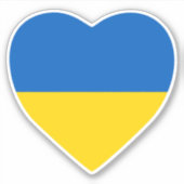 Oekraïne Heart Sticker (Voorkant)