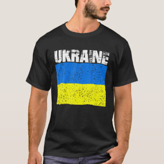  Oekraïne heeft de Oekraïense vlag op zijn kop gez T-shirt
