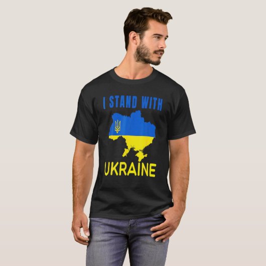 Oekraïne, ik sta voor Oekraïne, steun Oekraïne T-shirt (Voorkant volledig)