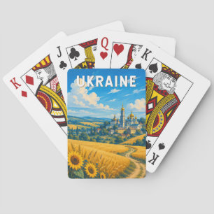 Oekraïne Illustratie Reis Kunst Vintage Pokerkaarten