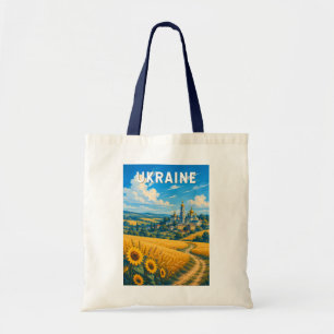 Oekraïne Illustratie Reis Kunst Vintage Tote Bag