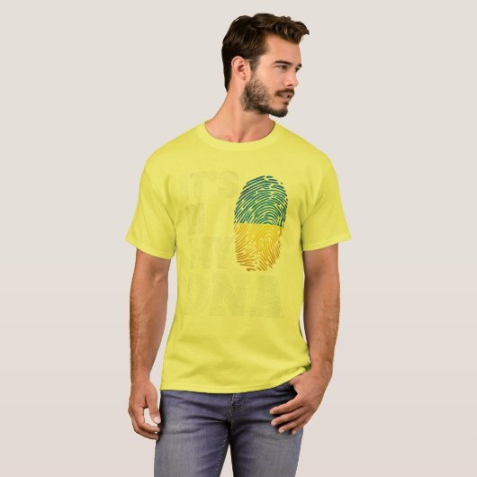 Oekraïne IN MIJN DNA Oekraïnse Roots Flag Pride T-shirt (Voorkant volledig)