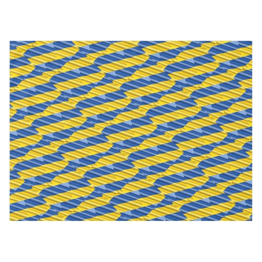 Oekraïne Inspiration Blue en Yellow Modern Elegant Tafelkleed (Voorkant (Horizontaal))