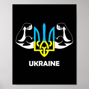 Oekraïne is kracht! Embleem van Oekraïne. Drietand Poster