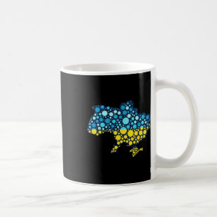 Oekraïne Kaart Blauw Geel Oekraïense Vlag Moderne  Koffiemok