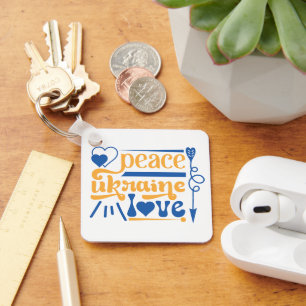 Oekraïne Kaart Kleuren Oekraïens Sleutelhanger