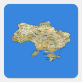 Oekraïne Kaart Sticker (Voorkant)