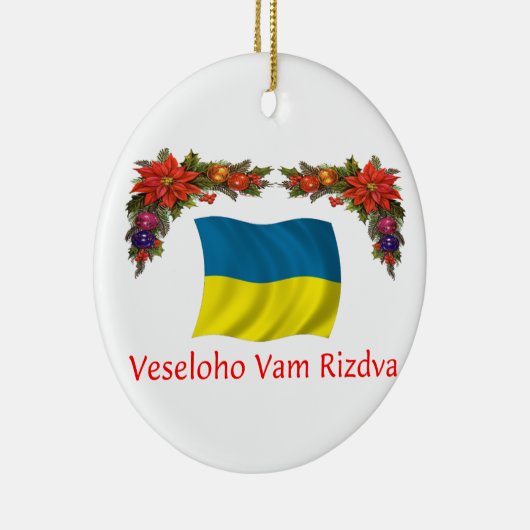 Oekraïne Kerstmis Keramisch Ornament (Rechts)