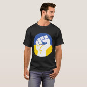 Oekraïne Kleine Vuist Solidariteit Stand Met Steun T-shirt (Voorkant volledig)