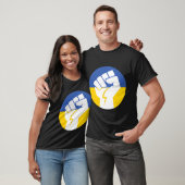 Oekraïne Kleine Vuist Solidariteit Stand Met Steun T-shirt (Unisex)