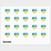 Oekraïne kleuren geel en blauw hart sticker (Vel)
