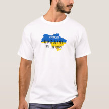 Oekraïne Kleuren Overwinning Overlay Wit T-Shirt