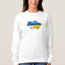 Oekraïne Kleuren Overwinning Overlay Witte Sweater