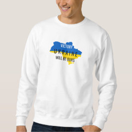 Oekraïne Kleuren Overwinning Overlay Witte Sweater