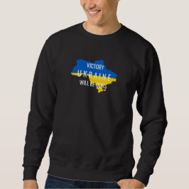 Oekraïne Kleuren Overwinning Overlay Zwarte Sweats Trui