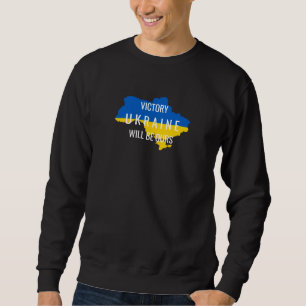 Oekraïne Kleuren Overwinning Overlay Zwarte Sweats Trui