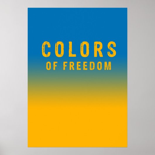 Oekraïne, kleuren van vrijheid poster (Voorkant)