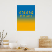 Oekraïne, kleuren van vrijheid poster (Keuken)
