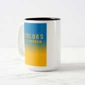 Oekraïne, kleuren van vrijheid tweekleurige koffiemok (Voorkant links)