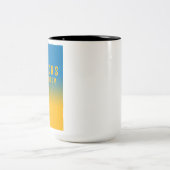 Oekraïne, kleuren van vrijheid tweekleurige koffiemok (Center)