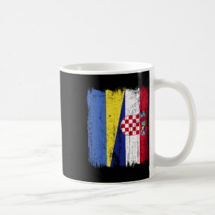 Oekraïne Kroatië Half Vlag Trots Oekraïense Kroati Koffiemok