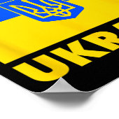 Oekraïne Land Vlag Trots Slava Ukraini Poster (Hoek)