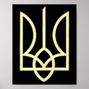 Oekraïne Leger Trident Symbool Midden-Oekraïens Ze Poster