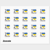 Oekraïne Liefde v2 Ronde Sticker (Vel)