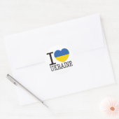 Oekraïne Liefde v2 Ronde Sticker (Envelop)