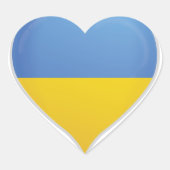 Oekraïne liefde vlag trots hart sticker (Voorkant)