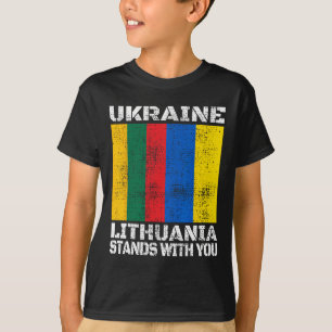 Oekraïne Litouwen Staat Achter Jou Litouwse Onders T-shirt