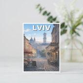 Oekraïne Lviv Reis Briefkaart (Staand voorkant)