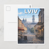 Oekraïne Lviv Reis Briefkaart (Voorkant / Achterkant)