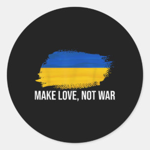 Oekraïne maakt geen oorlog ronde sticker