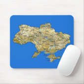 Oekraïne Map Mousepad Muismat (Met muis)