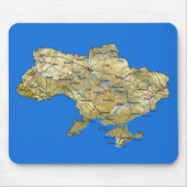 Oekraïne Map Mousepad Muismat (Voorkant)