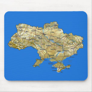 Oekraïne Map Mousepad Muismat