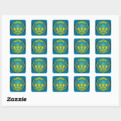 Oekraïne Medallion Vierkante Sticker (Vel)
