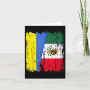 Oekraïne Mexico Halve Vlag Oekraïense Mexicaanse E Kaart