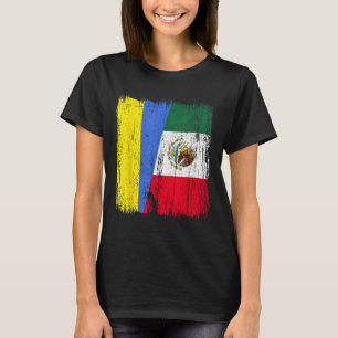 Oekraïne Mexico Halve Vlag Oekraïense Mexicaanse E T-shirt