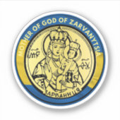 OEKRAÏNE MOEDER VAN GOD VAN ZARVANYTSIA RELIGIEUZE STICKER (Voorkant)