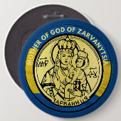 OEKRAÏNE MOEDER VAN GOD ZARVANYTSIA JESUS RELIGIOU RONDE BUTTON 6,0 CM (Voorkant /achterkant)