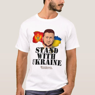 Oekraïne Montenegro Volodymyr Zelenskyy Steun T-shirt