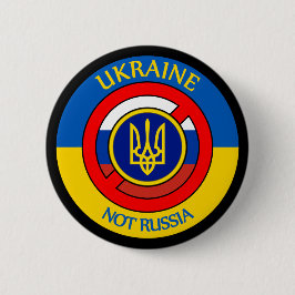 Oekraïne - Niet Rusland Ronde Button 5,7 Cm