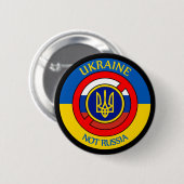 Oekraïne - Niet Rusland Ronde Button 5,7 Cm (Voorkant /achterkant)