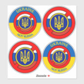 Oekraïne - niet Rusland sticker (Vel)
