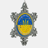Oekraïne "No Quid Pro Quo" Sneeuwvlok Tin Sneeuwvlok Ornament (Links)