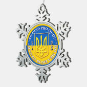 Oekraïne "No Quid Pro Quo" Sneeuwvlok Tin Sneeuwvlok Ornament (Rechts)