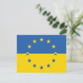 Oekraïne Oekraïens EU Europa Europese vlag Briefkaart (Staand voorkant)